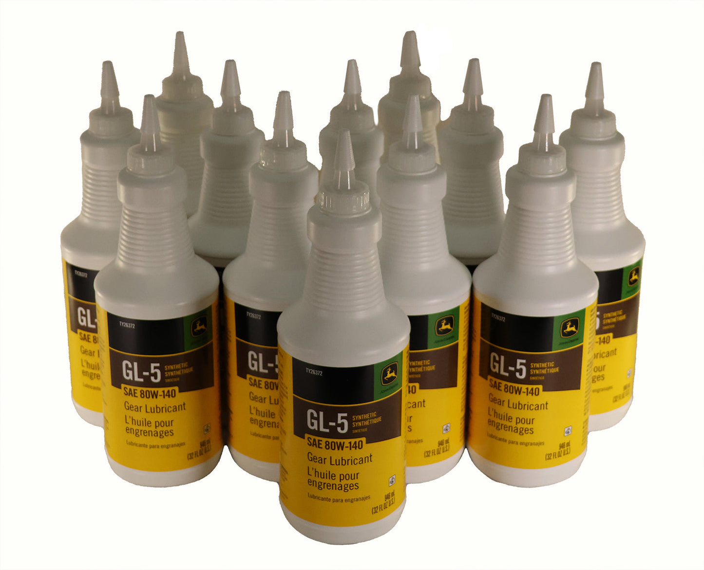 John Deere Original Equipment (12 PACK) GL-5 Synthetic SAE 80W-140 Gear Lubricant - TY26372