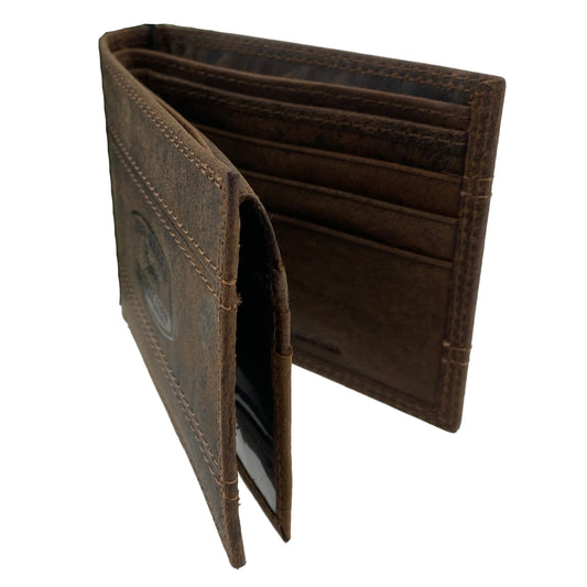 John Deere Mens Creased Historic Logo Bifold Wallet - LP79890