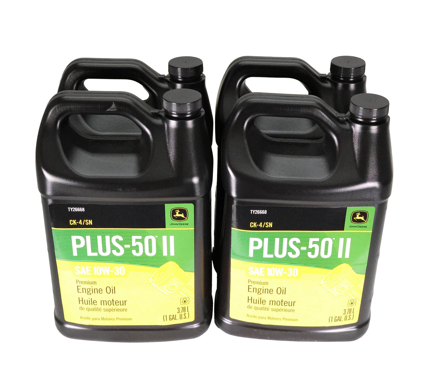 John Deere Original Equipment (4 GALLONS) Plus-50 II SAE 10W-30 Engine Oil - TY26668