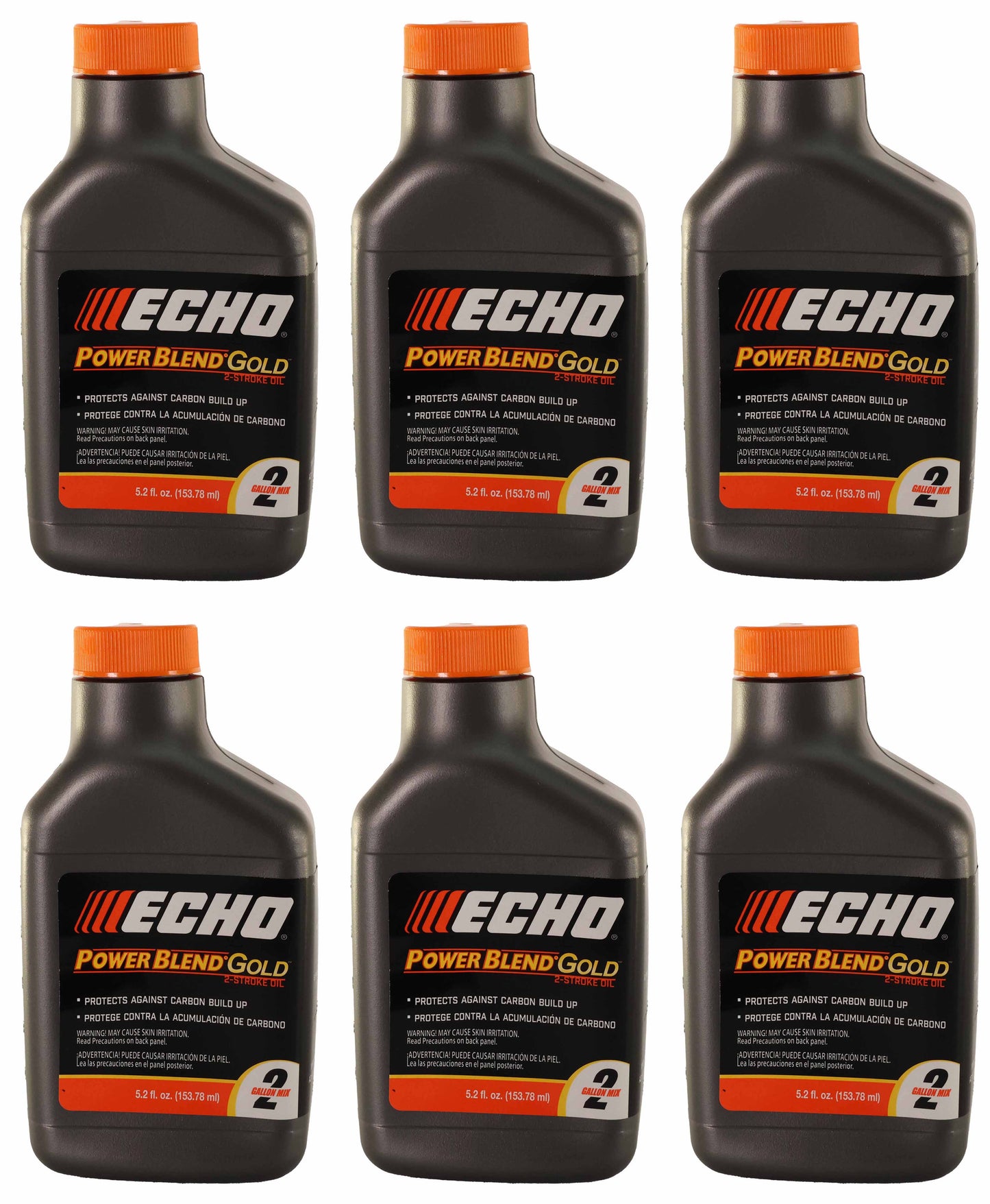 Echo Original Equipment 6-PACK Power Blend Gold Oil Mix 50:1 (5.2 fl oz Bottle) - 6450002