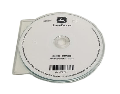 John Deere 400 Hydrostatic Tractor Service Manual CD - SM2103CD