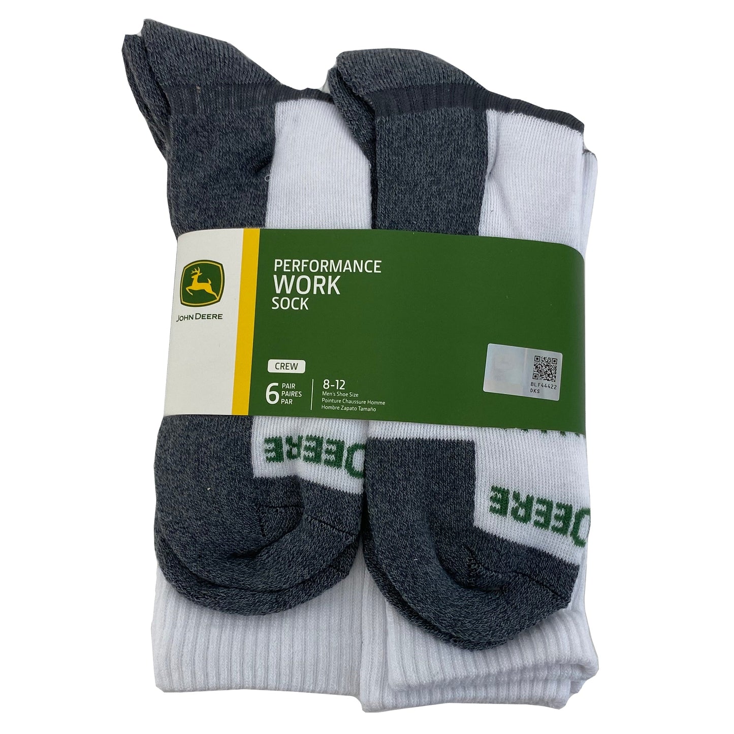 John Deere Mens Work Performance Crew Socks - LP83070