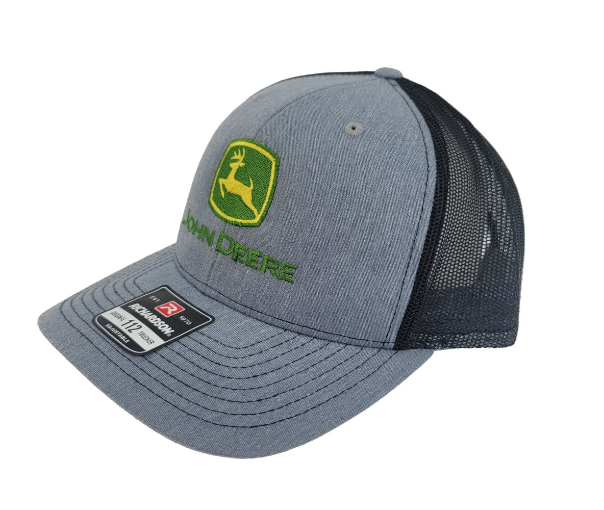 John Deere Richardson Trucker-Heather Gray/Black Hat/Cap - LP77847