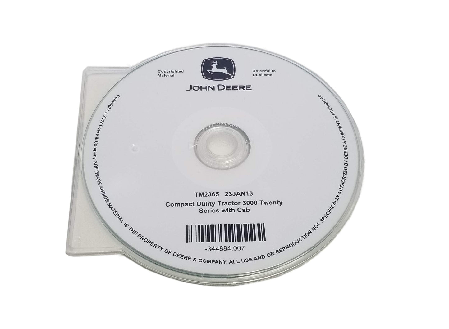 John Deere 3120/3320/3520/3720 Compact Utility Tractor w/ Cab Technical Manual CD - TM2365CD
