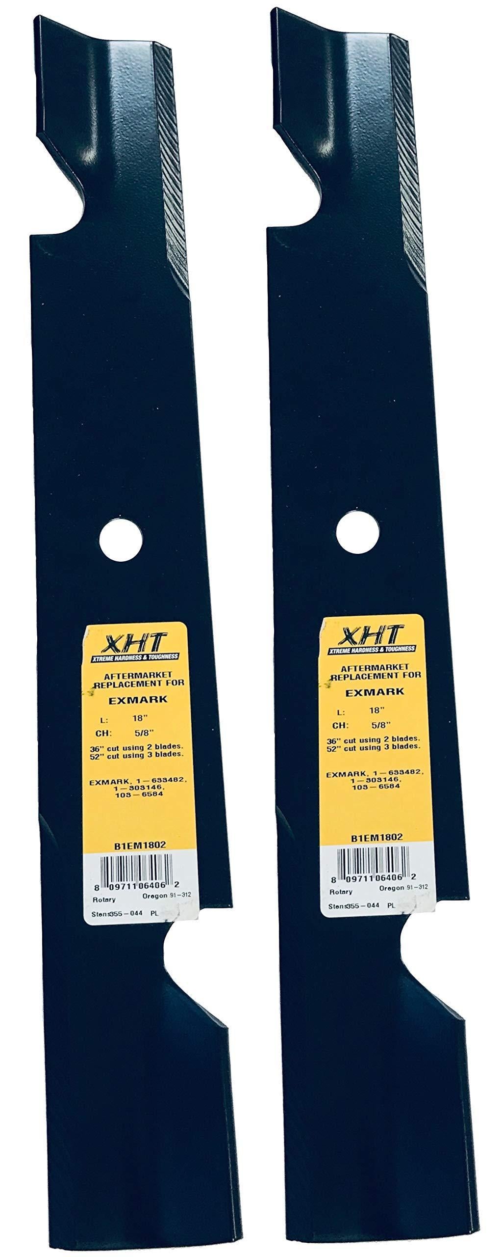 A&I XHT 18", 5/8", Notch Mower Blade (Set of 2) - B1EM1802,2