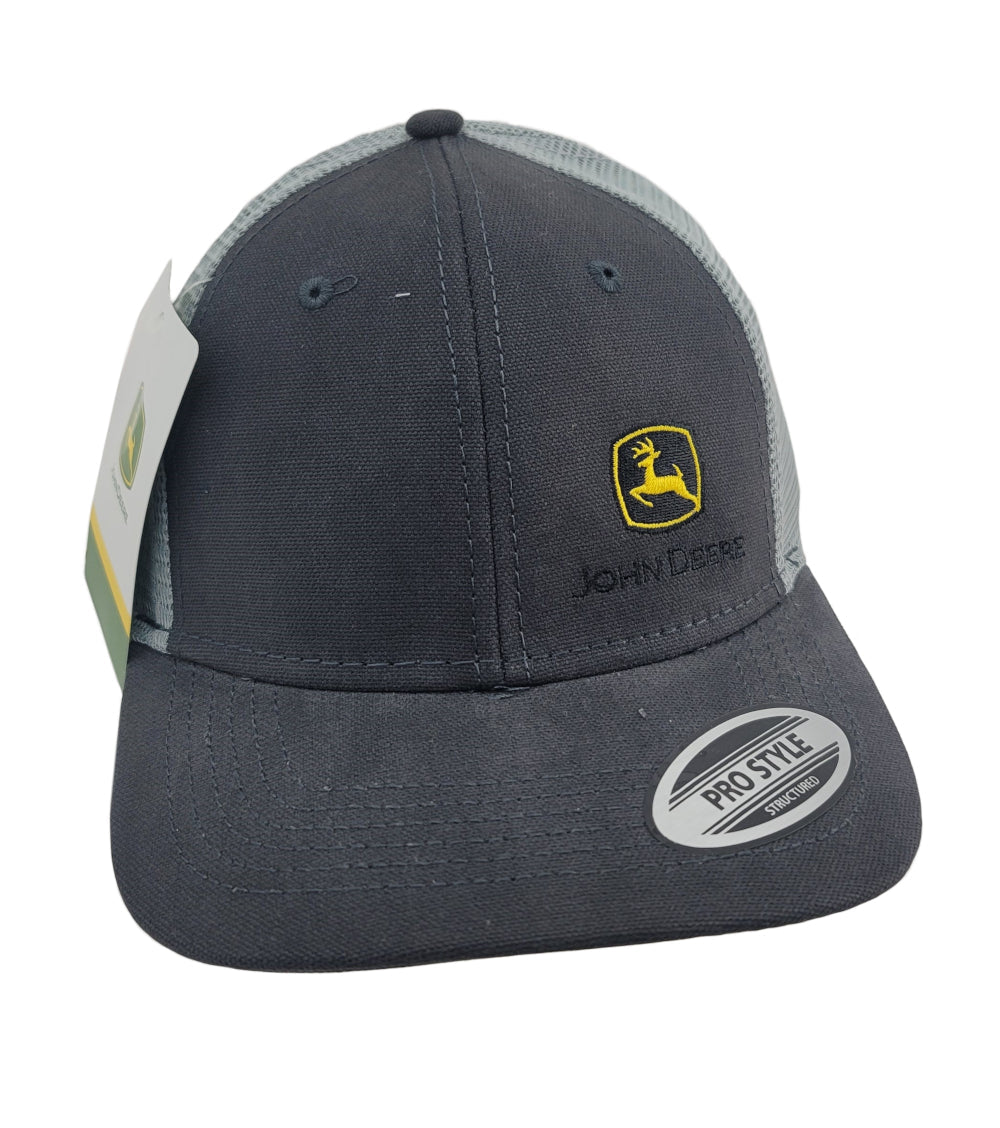 John Deere Charcoal Canvas Mesh Hat/Cap - LP83153