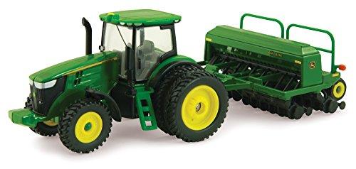 1/64 John Deere 7215R Tractor Toy w/ 1590 Grain Drill by Ertl - TBE45433