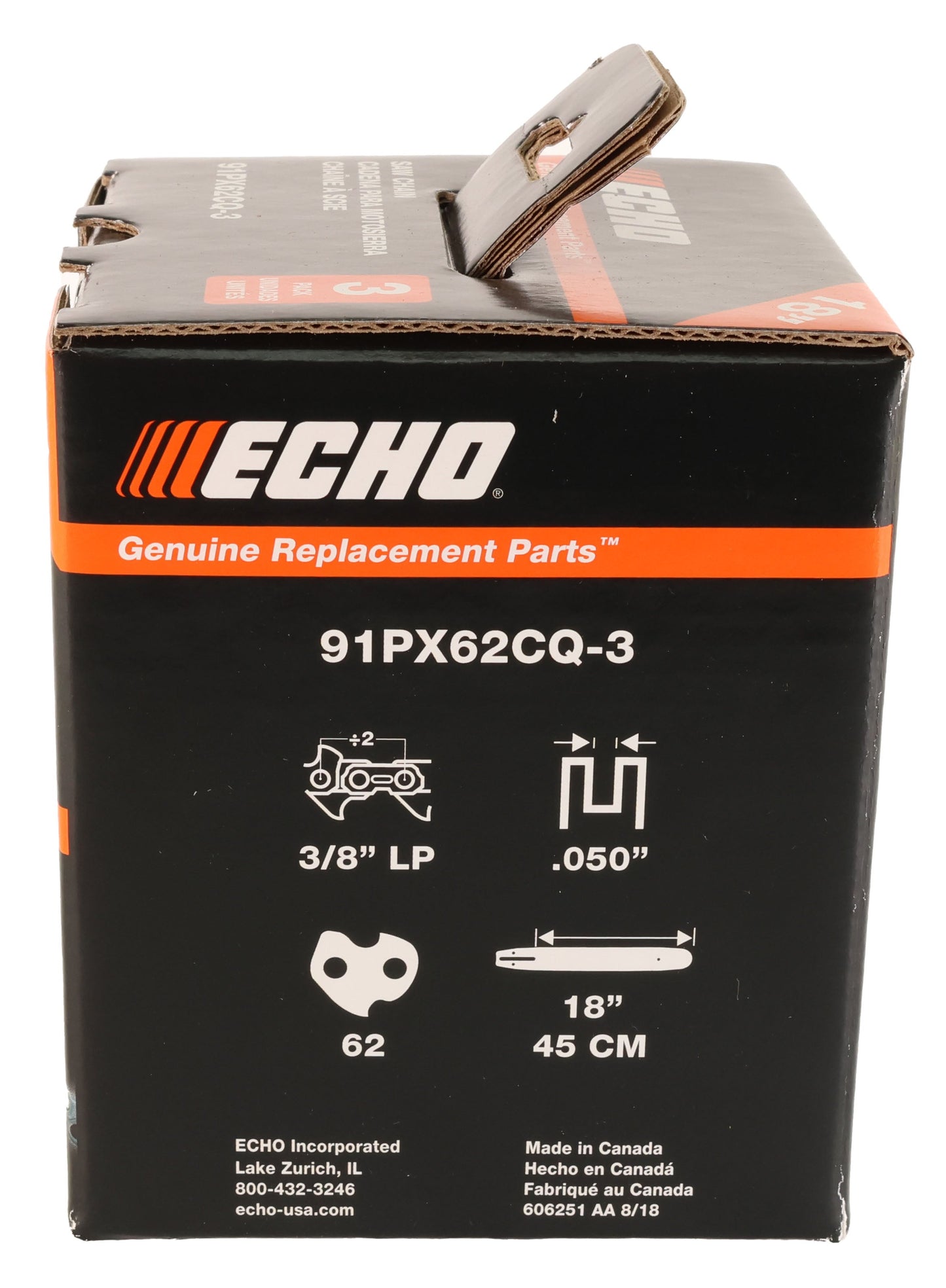 Echo Original Equipment Pack of 3 91PX62CQ Chainsaw Chains - 91PX62CQ-3