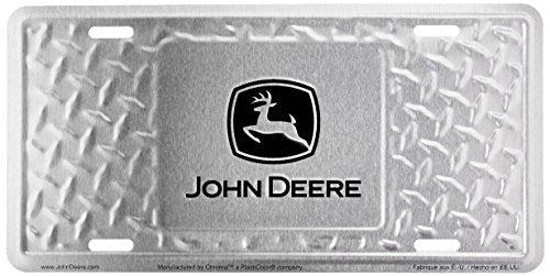 John Deere Diamond Plate Aluminum License Plate - LP66196