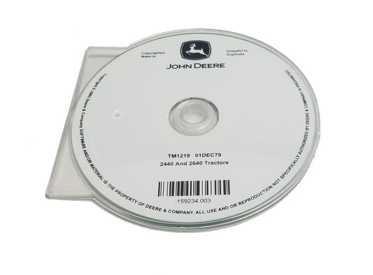 John Deere 2440/2640 Tractors Technical CD Manual - TM1219CD