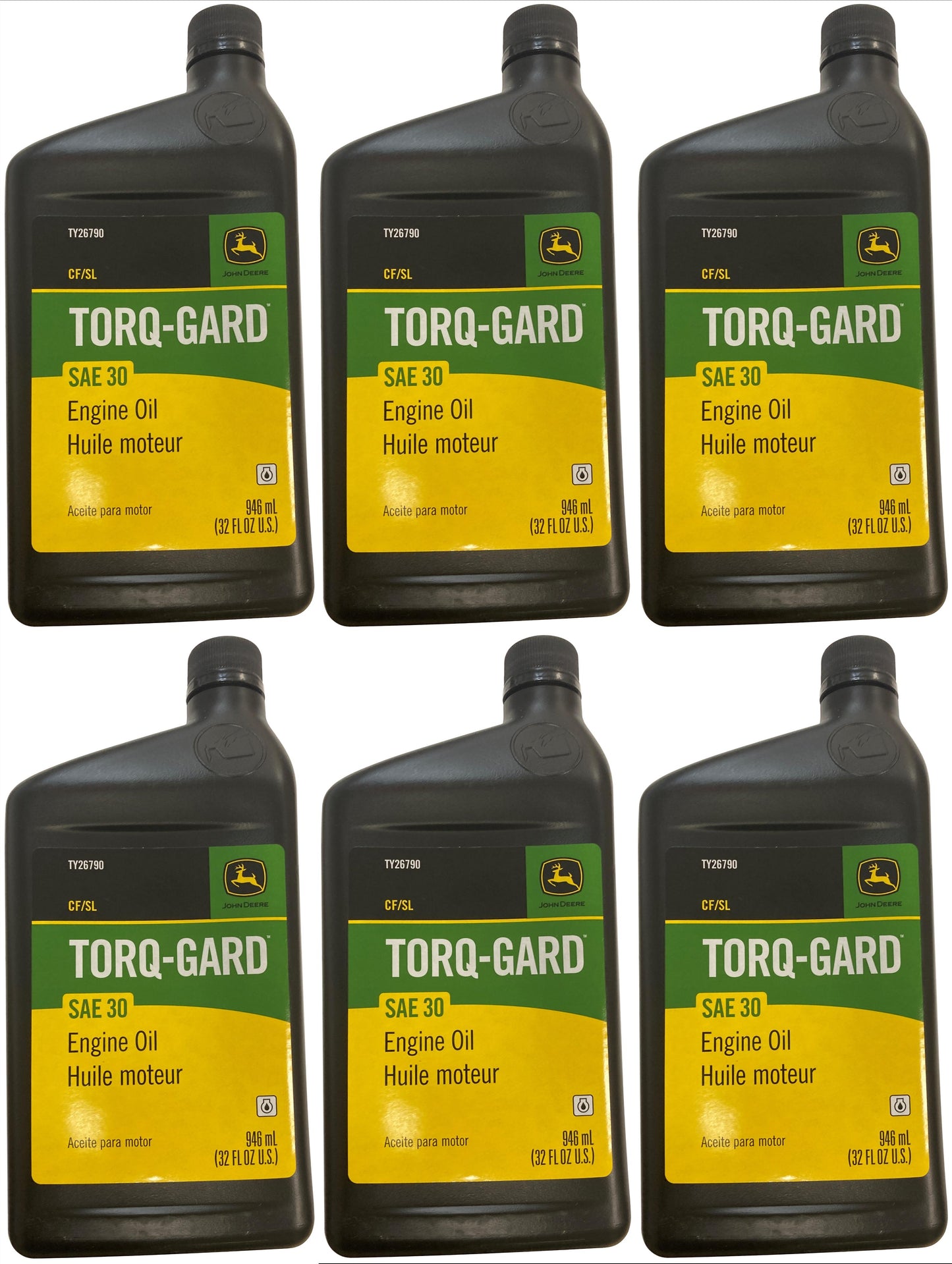 John Deere (6-Pack) Original Equipment 32 oz. SAE 30 Oil - TY26790