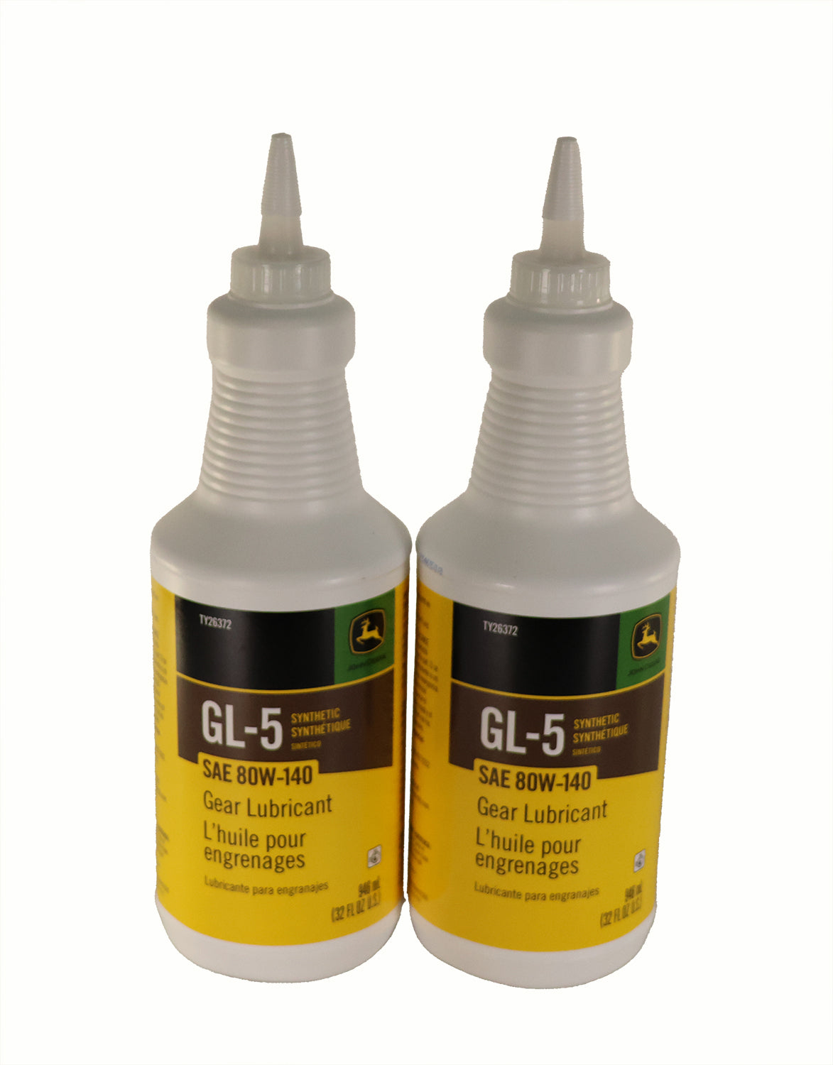 John Deere Original Equipment (2 PACK) GL-5 Synthetic SAE 80W-140 Gear Lubricant - TY26372