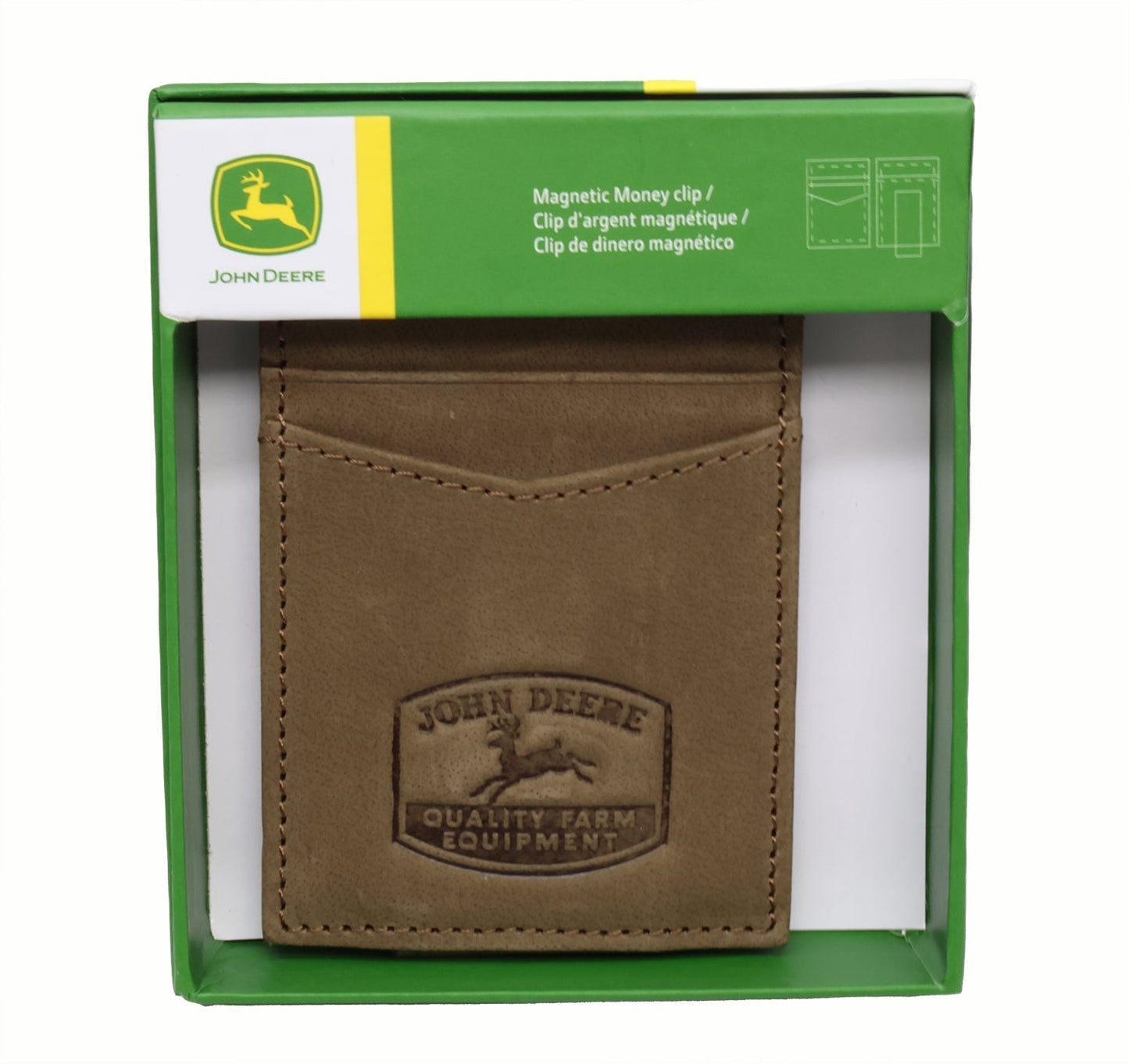 John Deere Men's Historic Logo Brown Money Clip - LP79891