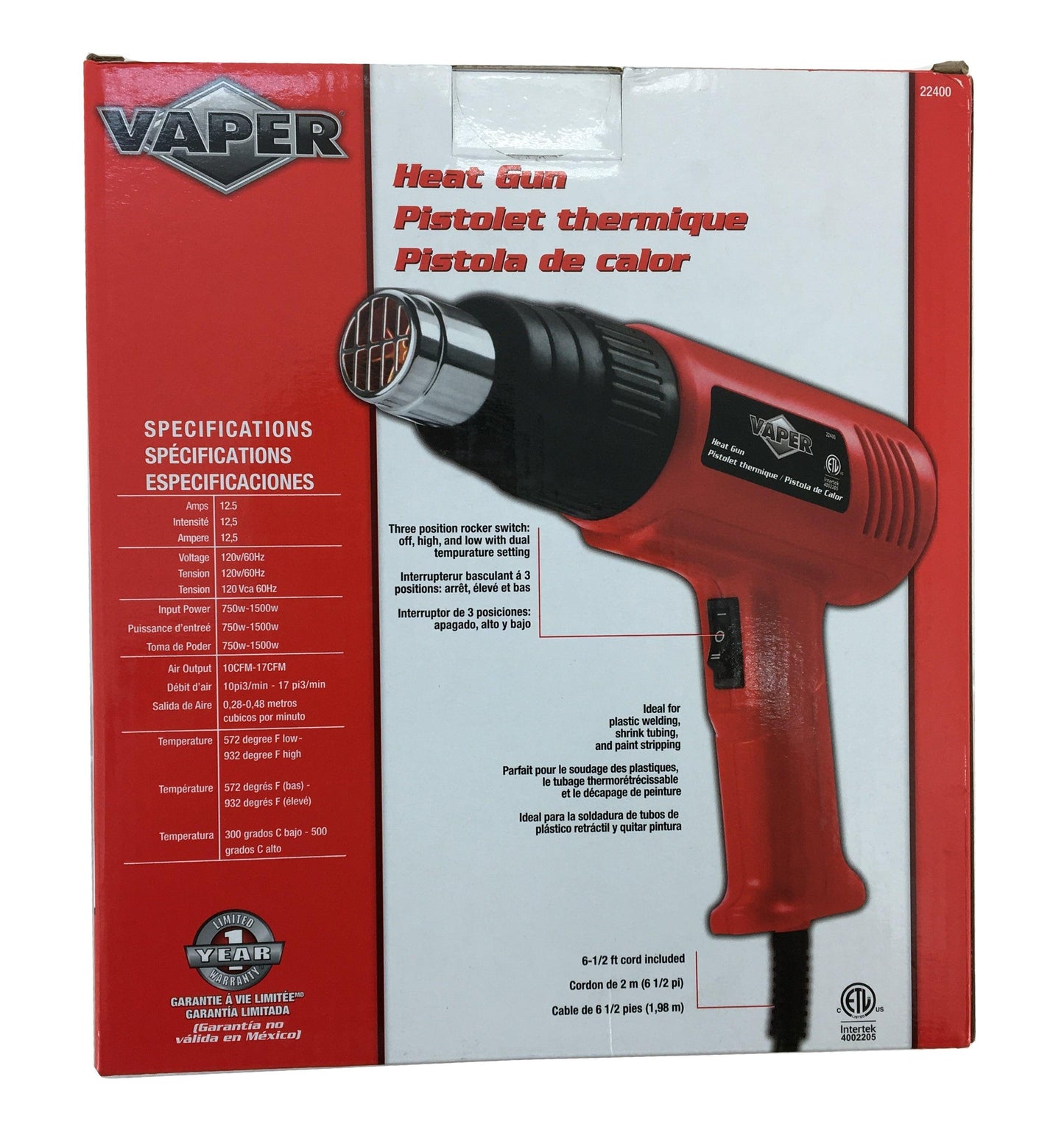 SMA Products Vaper Dual Temp Heat Gun - 978-22400