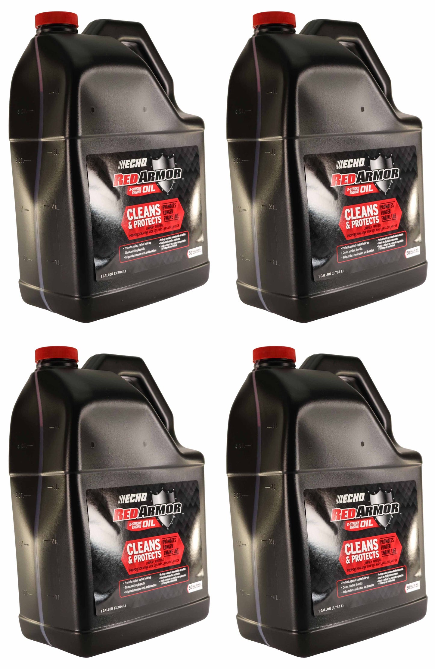 Echo Original Equipment 4-PACK Red Armor 2-Cycle Engine Oil (1 Gallon Bottle)...