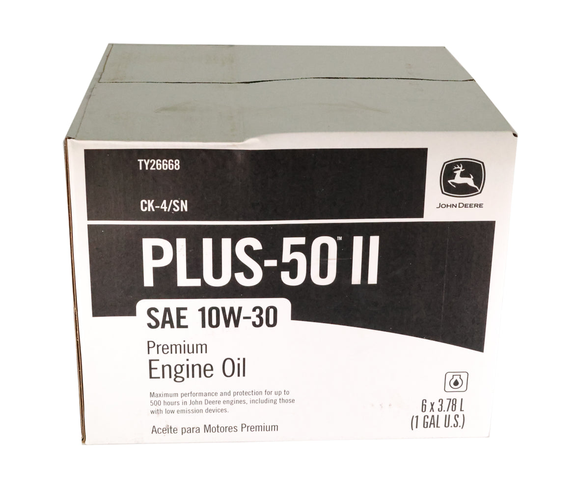 John Deere Original Equipment (6 GALLONS) Plus-50 II SAE 10W-30 Engine Oil - TY26668