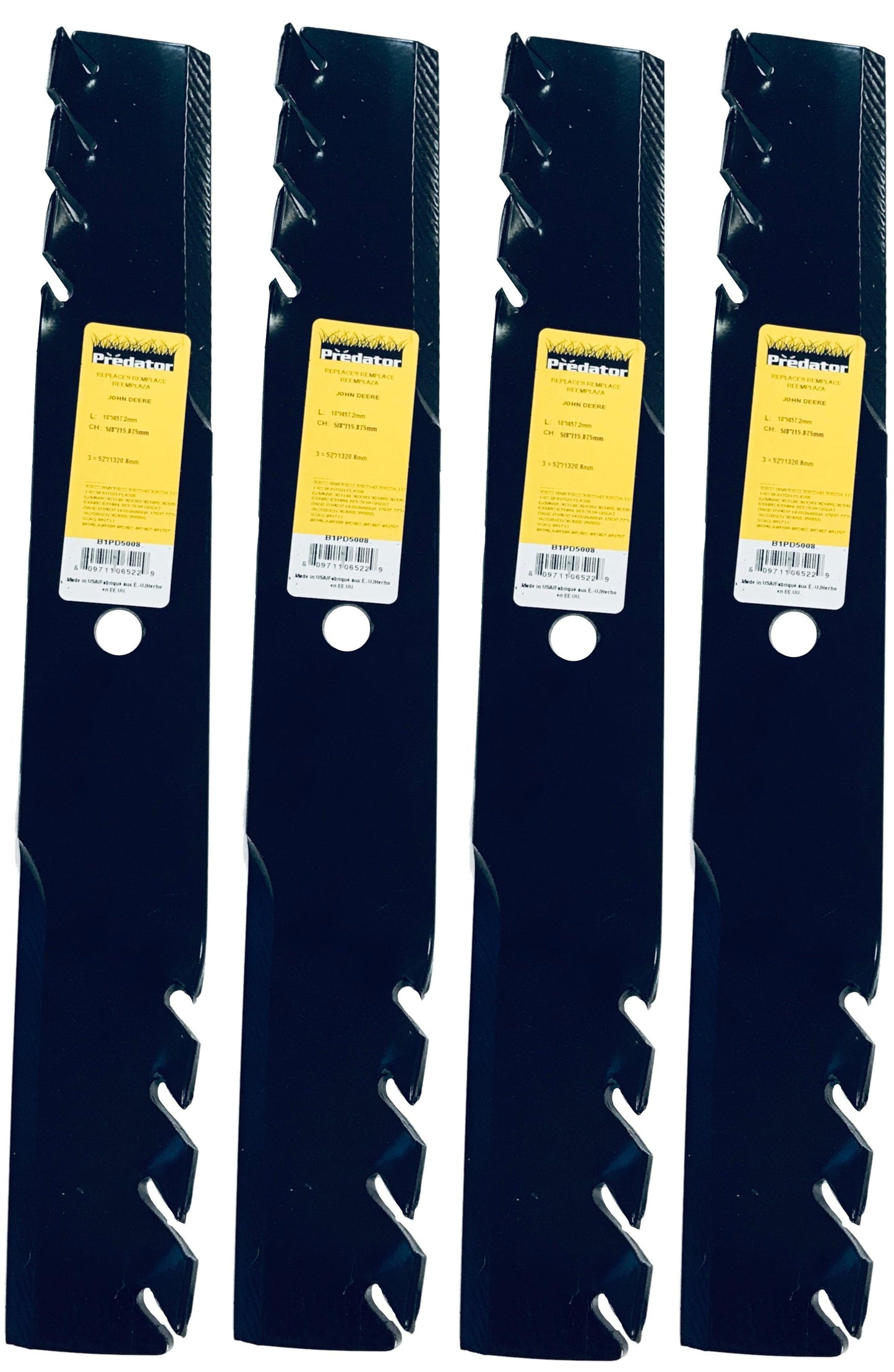 XHT Predator 18" 5/8" Mulch Blade (Set of 4) - B1PD5008,4