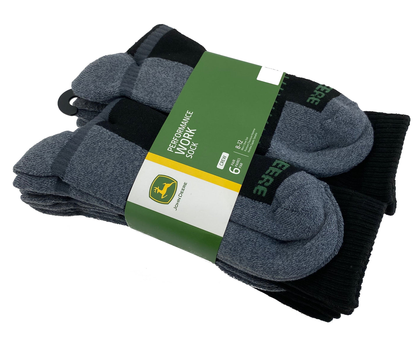 John Deere Mens Work Performance Crew Socks - LP83071