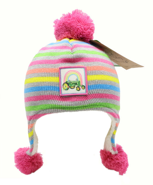 John Deere DGT Toddler Multi Color Stripe Alpine Hat, front of the cap