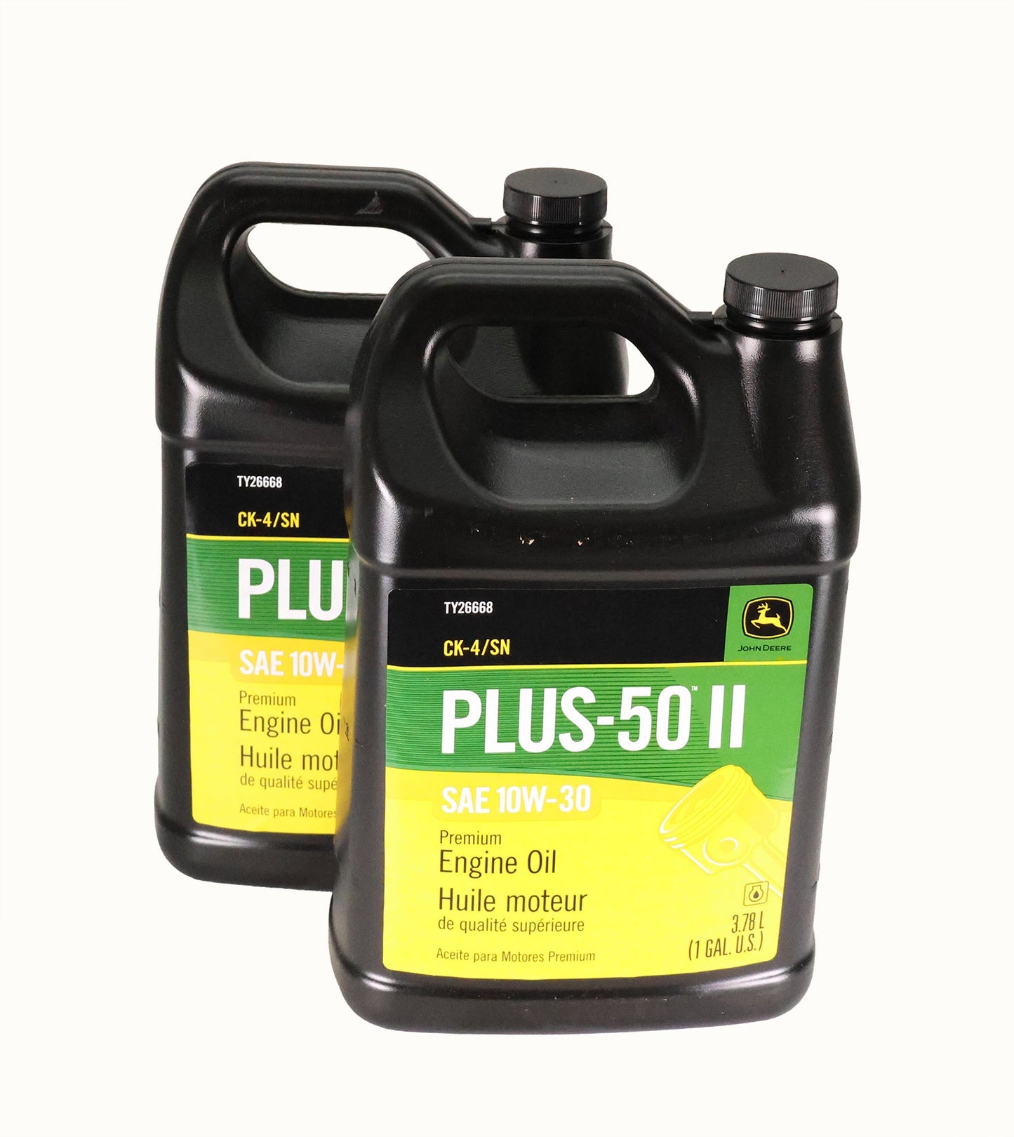 John Deere Original Equipment (2 GALLONS) Plus-50 II SAE 10W-30 Engine Oil - TY26668