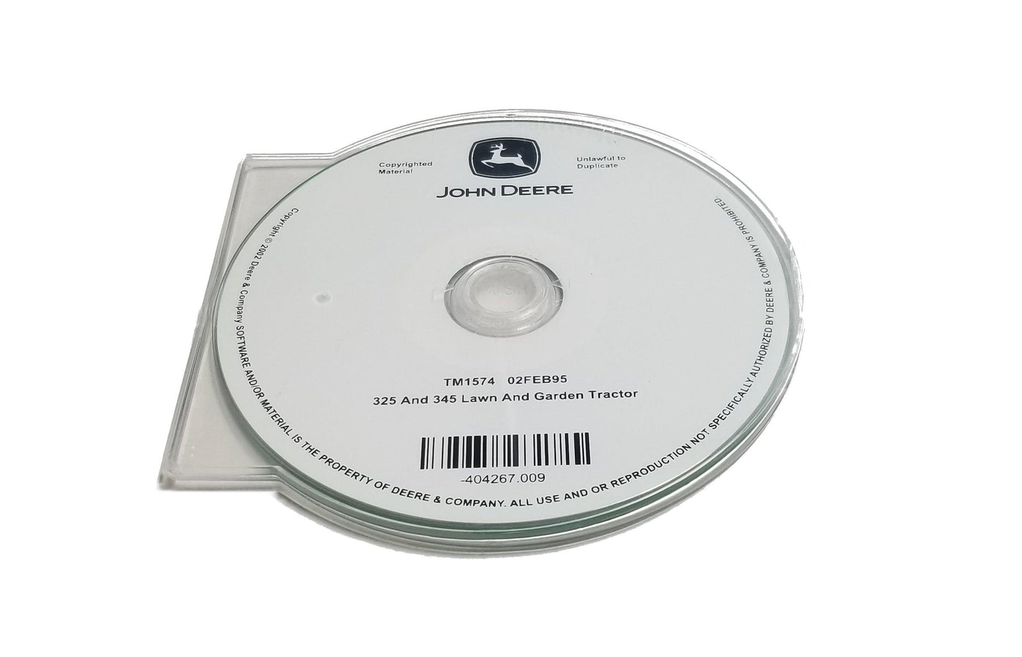 John Deere 325/345 Lawn & Garden Tractors Technical CD Manual - TM1574CD