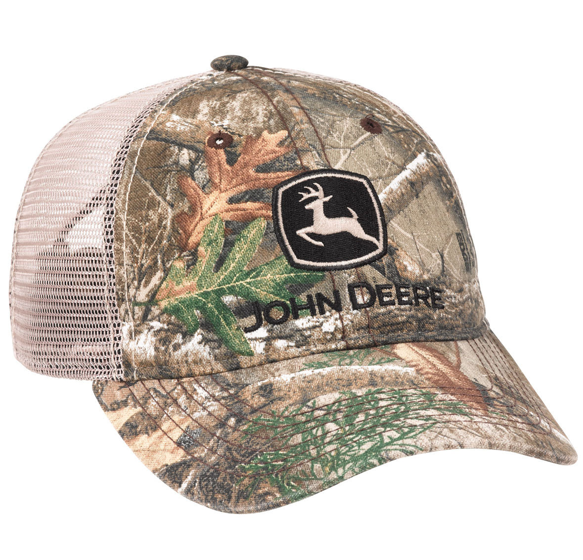 John Deere Men's Washed Edge Camo with Mesh Hat/Cap - LP69050