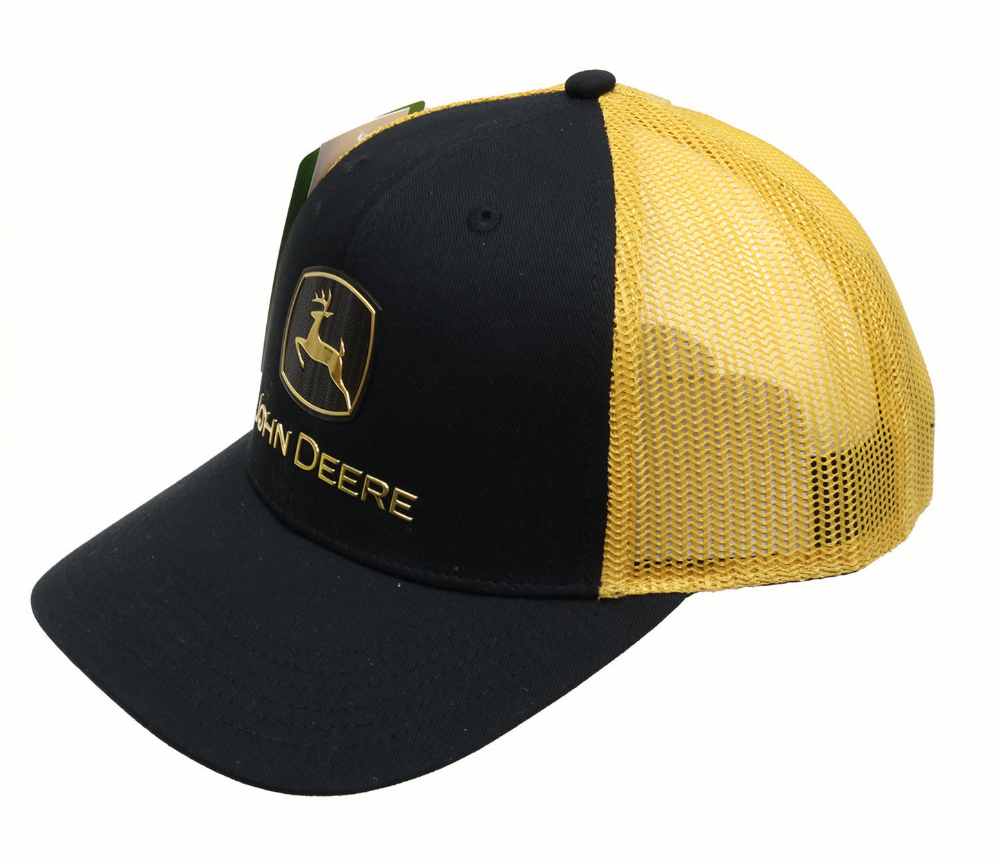 John Deere Mens Black/Gold Applique Cap/Hat - LP86092