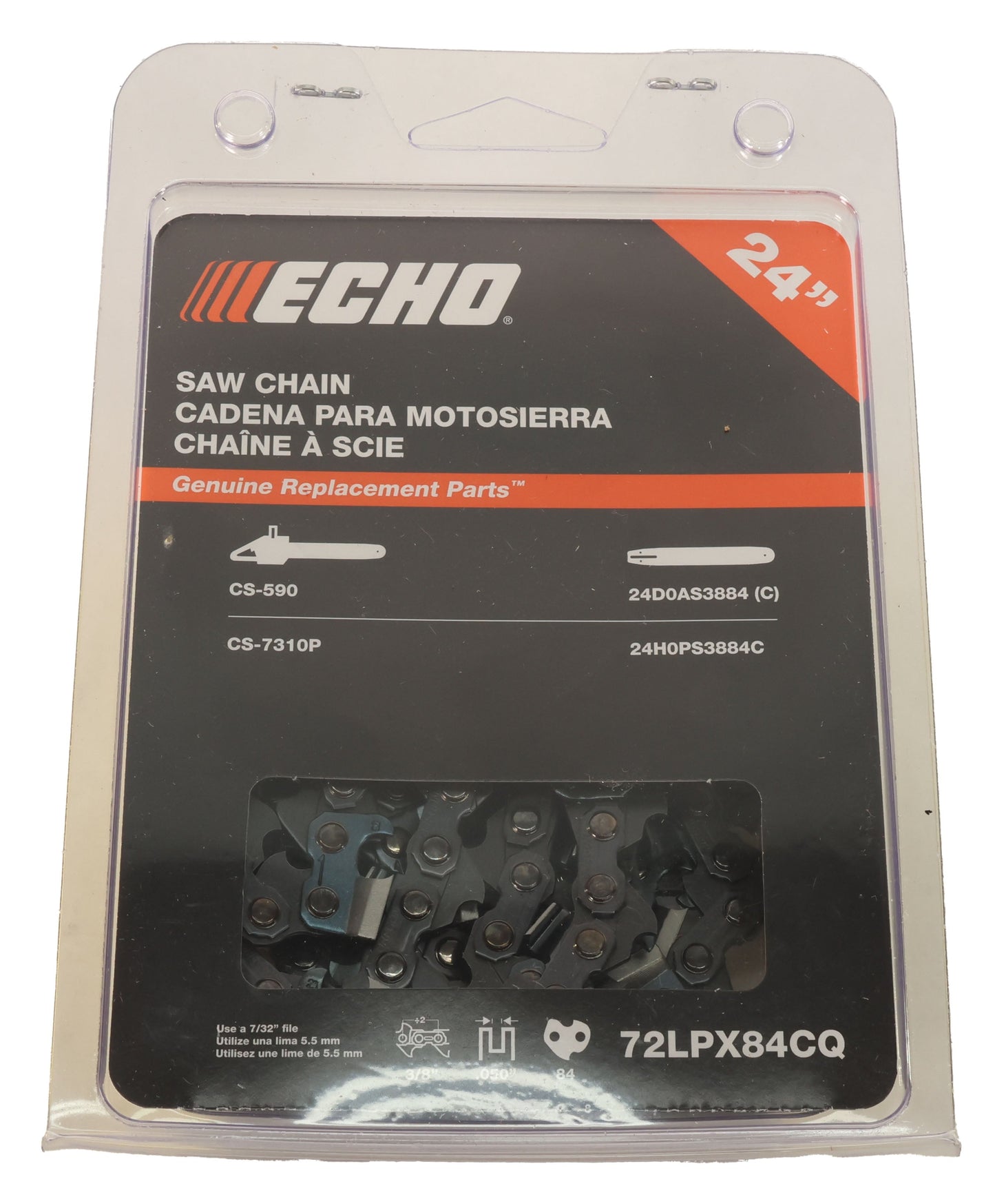 Echo Original Equipment  3/8" Pitch   0.050 Gauge Saw Chain - 24" - 72LPX84CQ