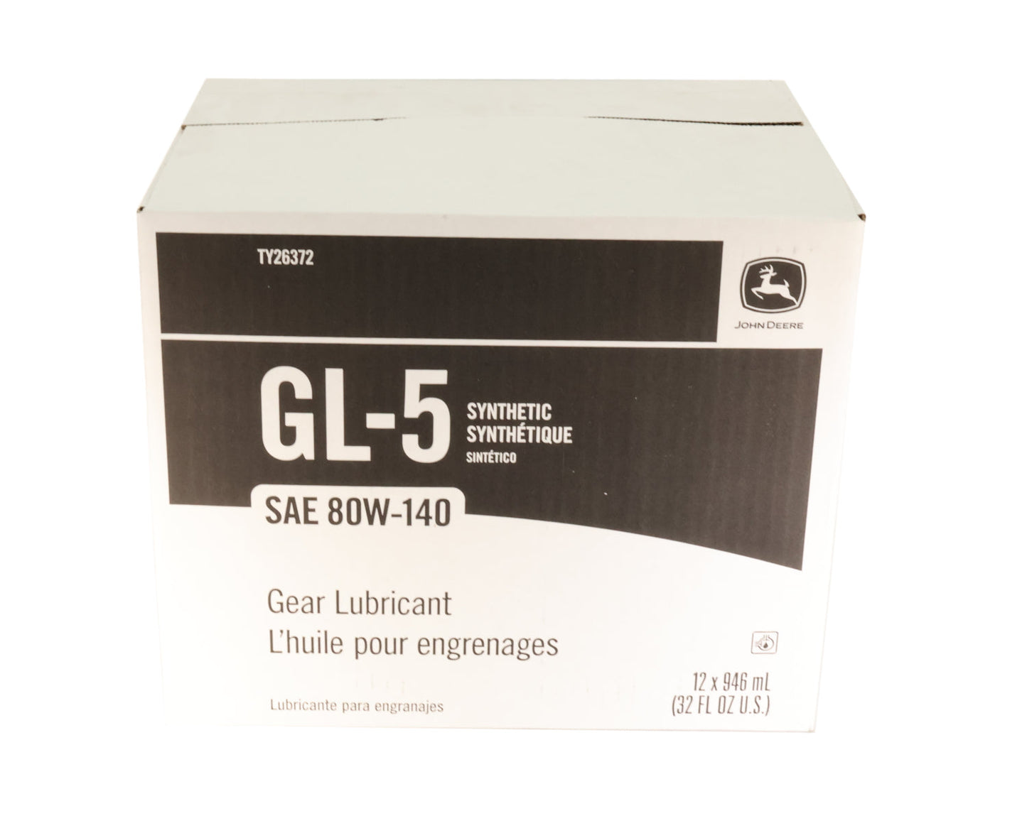 John Deere Original Equipment (12 PACK) GL-5 Synthetic SAE 80W-140 Gear Lubricant - TY26372