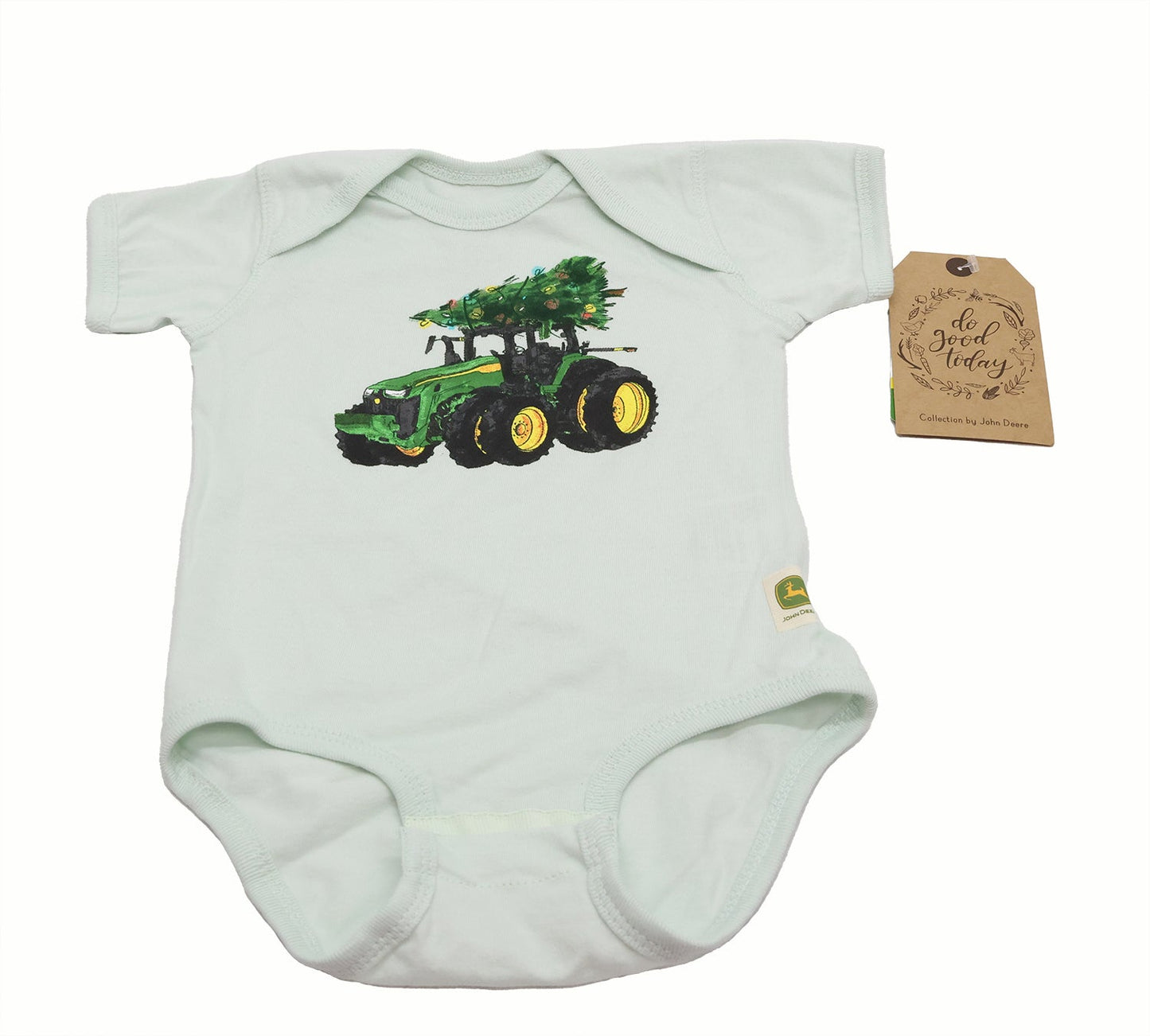 John Deere DGT Infant (12M) Holiday Tractor w/ Christmas Tree Bodysuit - LP84959