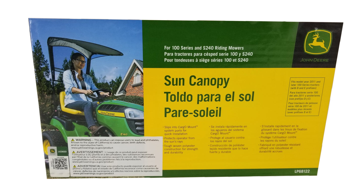 John Deere MY18 100/S240 Sun Canopy - LP68122