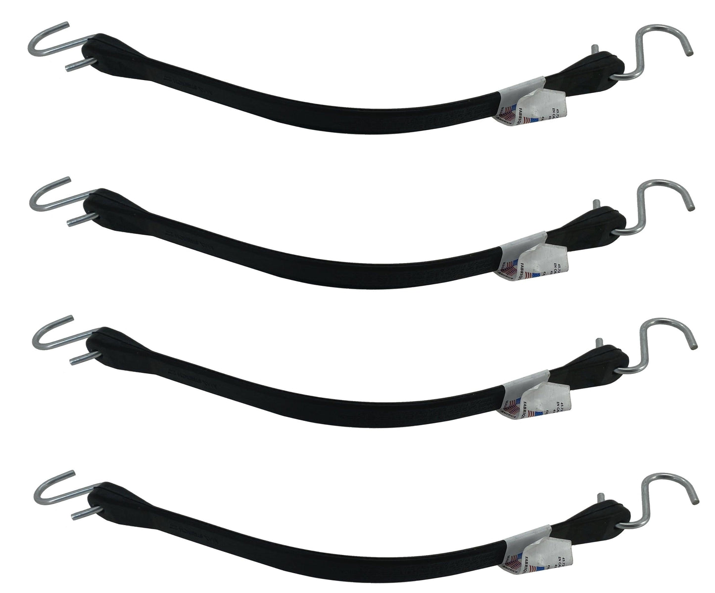 SMA 15" EPDM Rubber Tarp Strap W/ Hooks-USA 4 Pack - 863-TS15,4