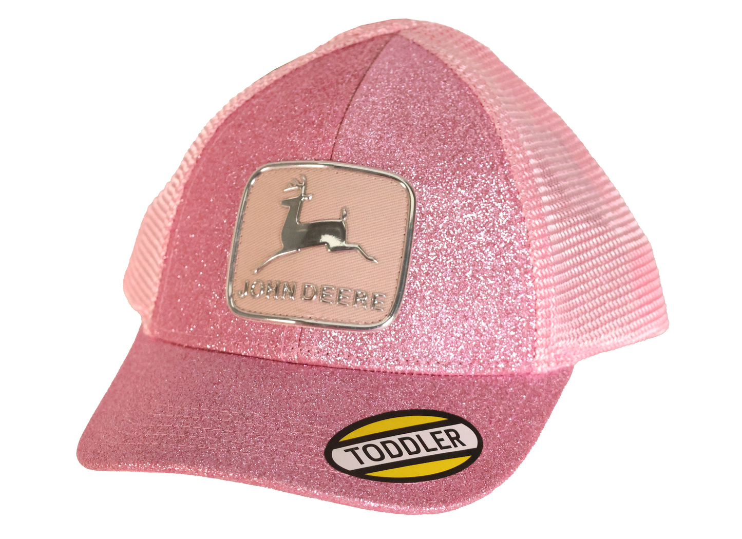 John Deere Toddler Pink Glitter Historic Trade Mark Cap - LP78673