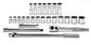 John Deere 25-Piece 1/2" Drive Metric Socket Set - TY25840