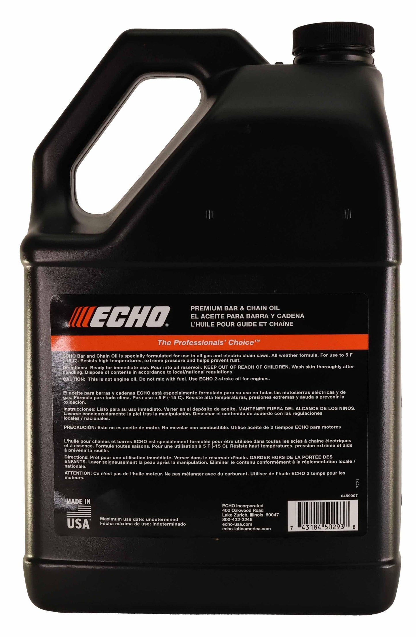 Echo Original Equipment Premium Bar and Chain Oil (1 Gallon Bottle) - 6459007