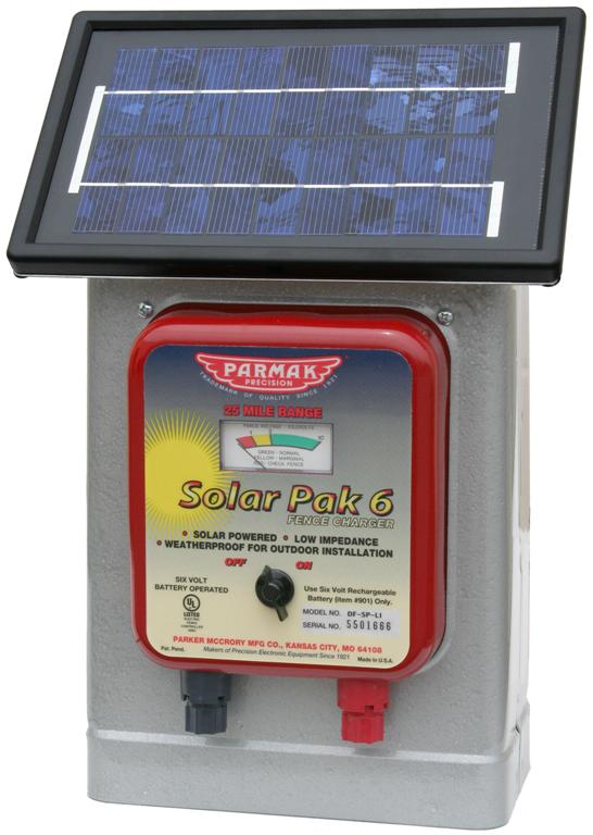 Parmak Deluxe Field Solar Pak 6V. Solar Fence Charger - 102111