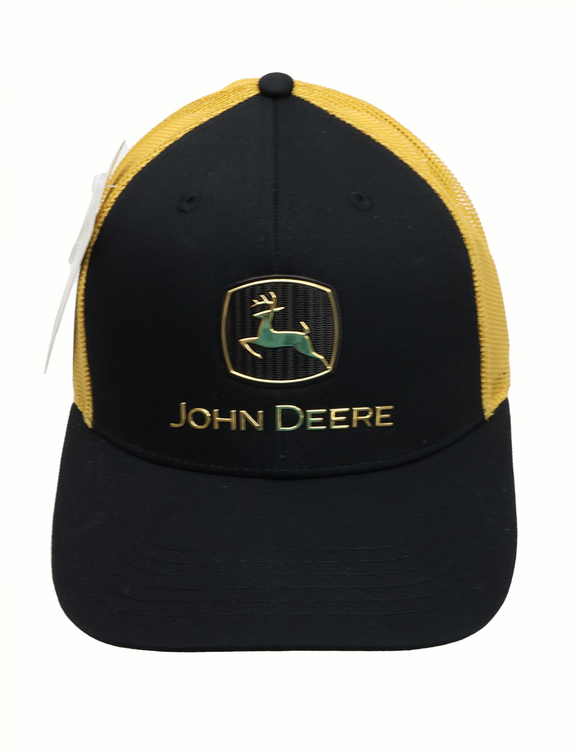 John Deere Mens Black/Gold Applique Cap/Hat - LP86092