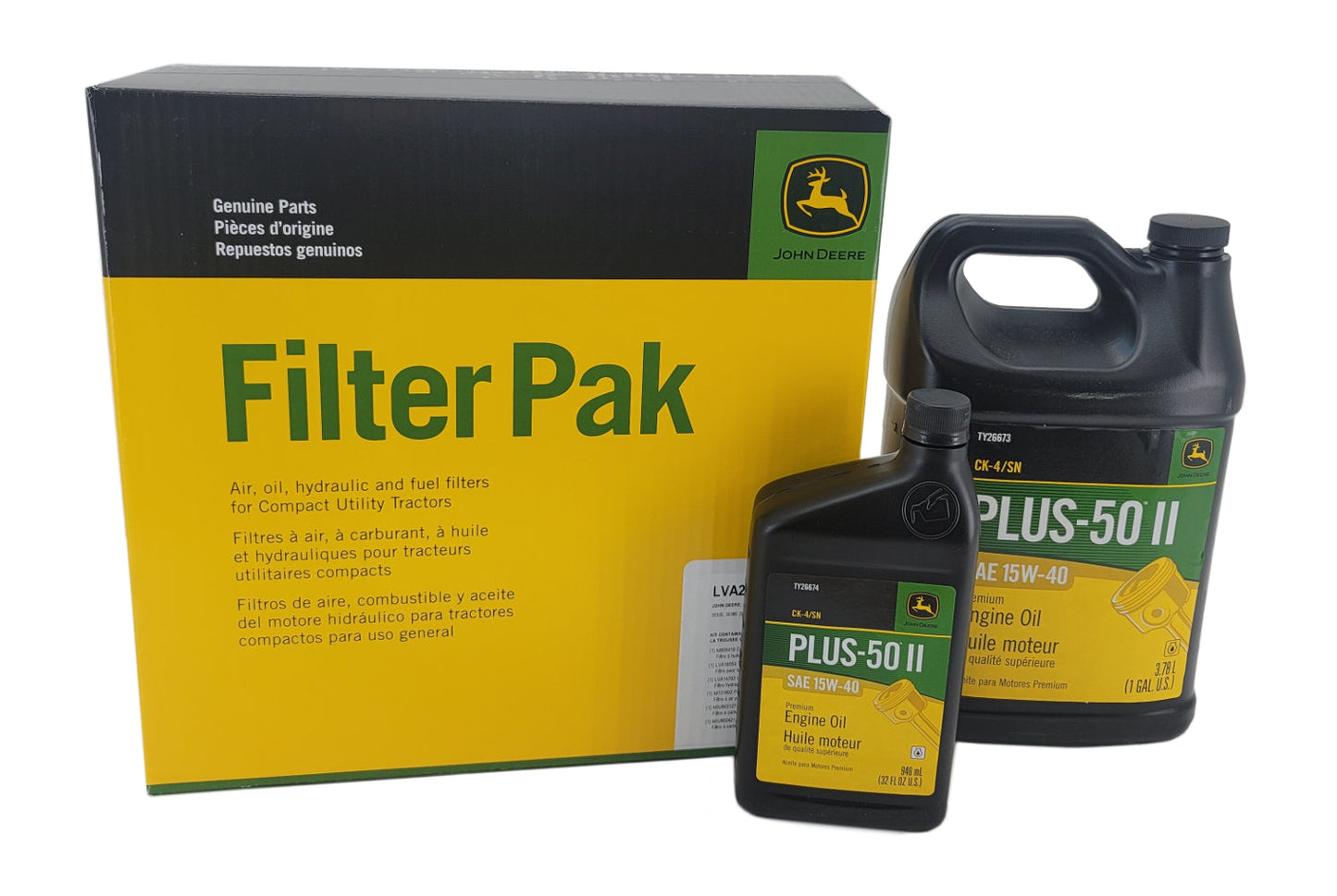 John Deere Original Equipment Filter Pak with Oil Kit - LVA21037A