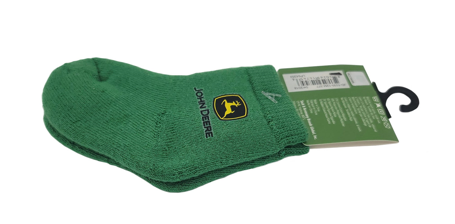 John Deere Logo Infant (6-12M) Crew Sock Green - LP64359