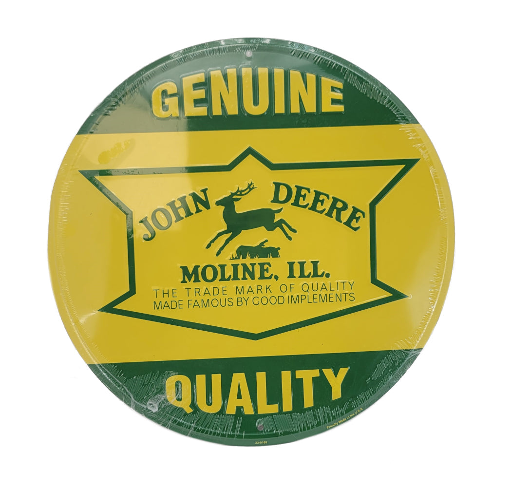 John Deere Round Genuine Quality Sign - LP85815