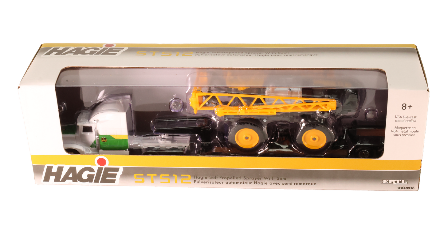 John Deere Toy 1/64th Scale Hagie STS12 Sprayer with Semi - LP84530