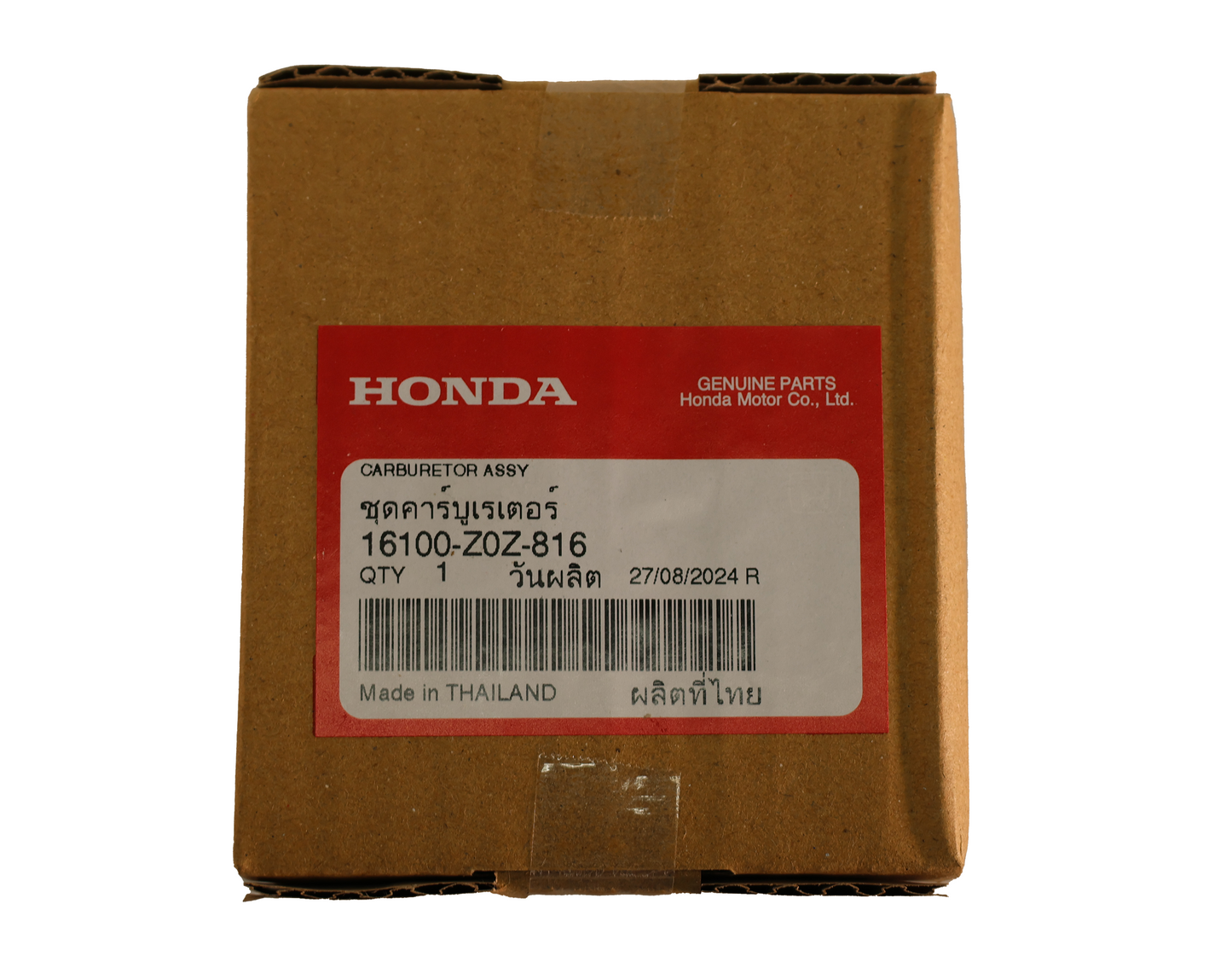 Honda Original Equipment Carburetor Assy - 16100-Z0Z-816