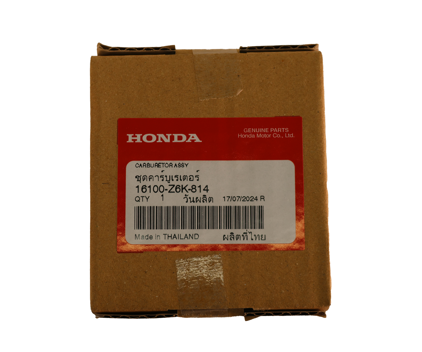 Honda Original Equipment Carburetor Assy - 16100-Z6K-814