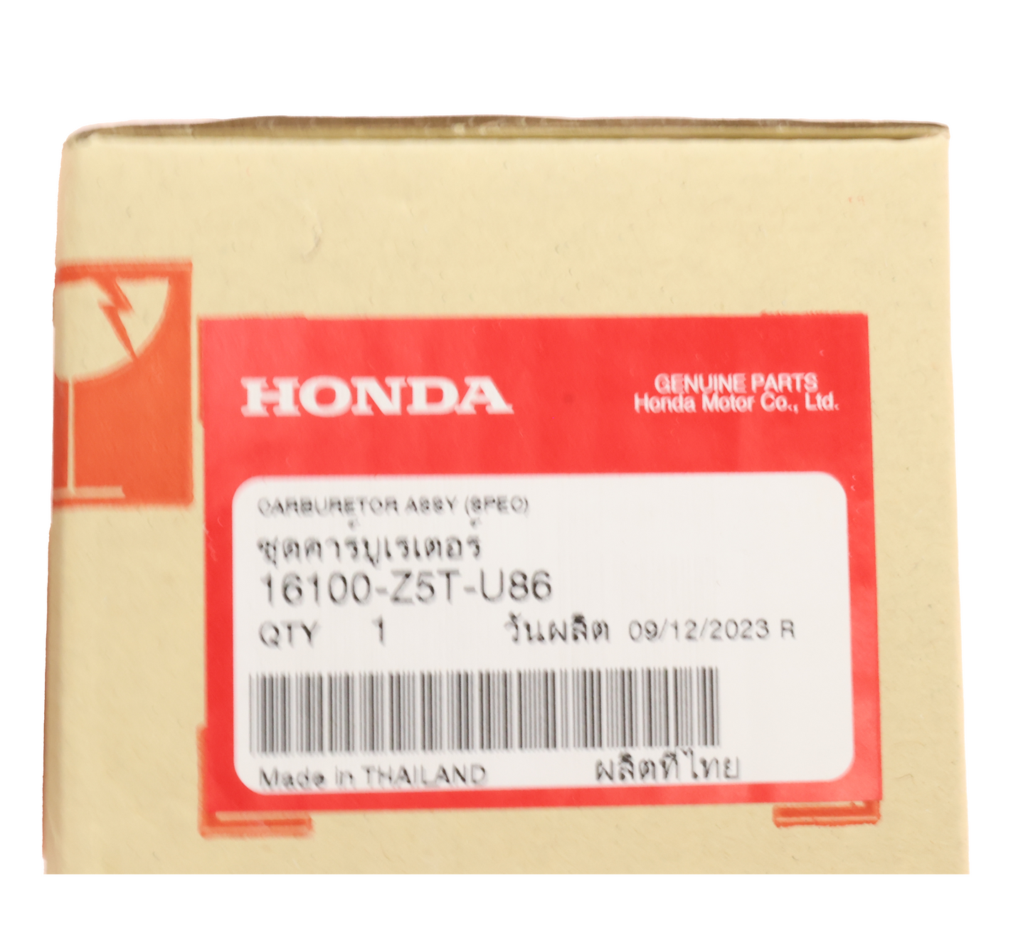 Honda Original Equipment Carburetor Assy (BE84D D) - 16100-Z5T-U86