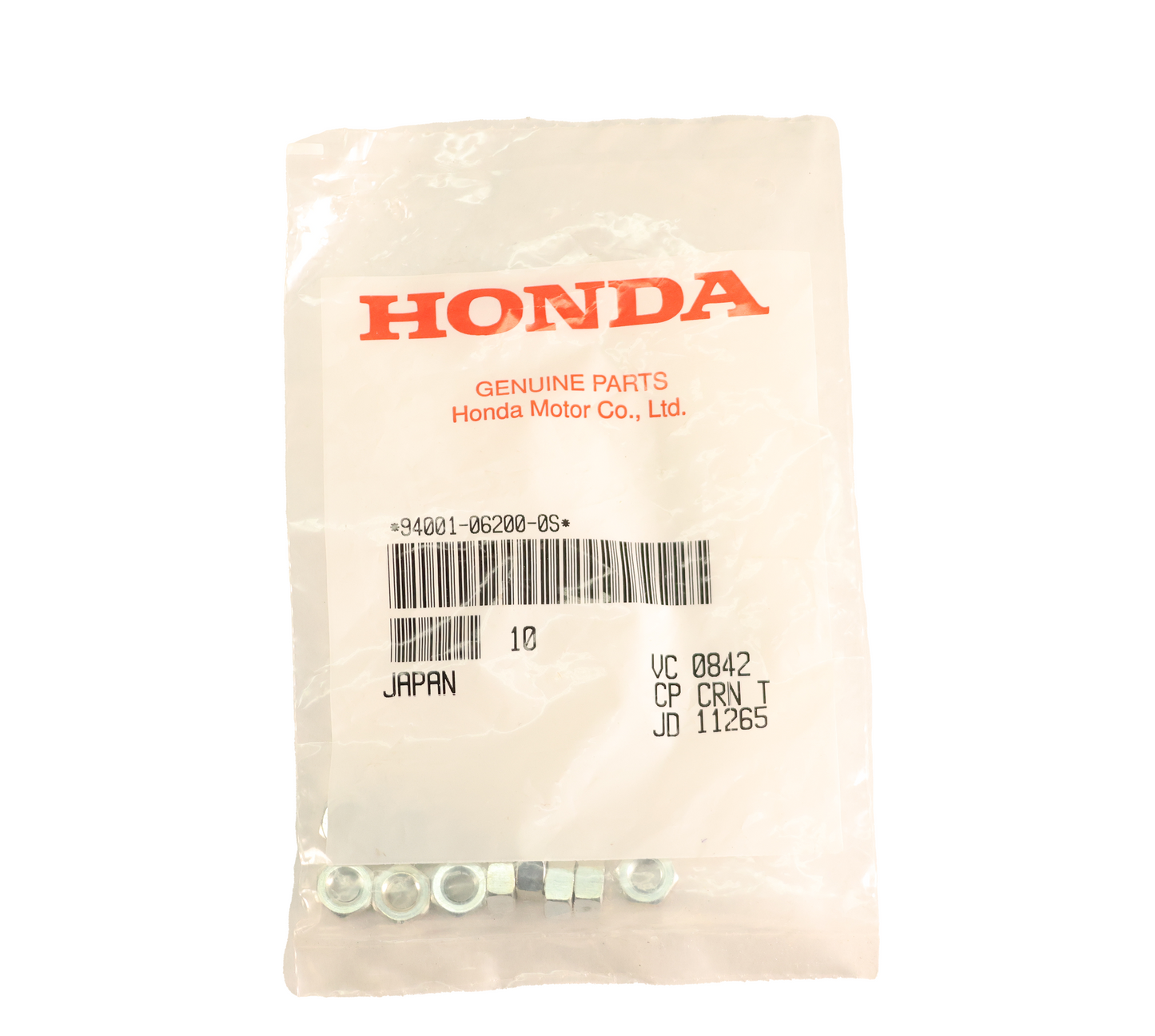 Honda Original Equipment Hex Nut - 94001-06200-0S