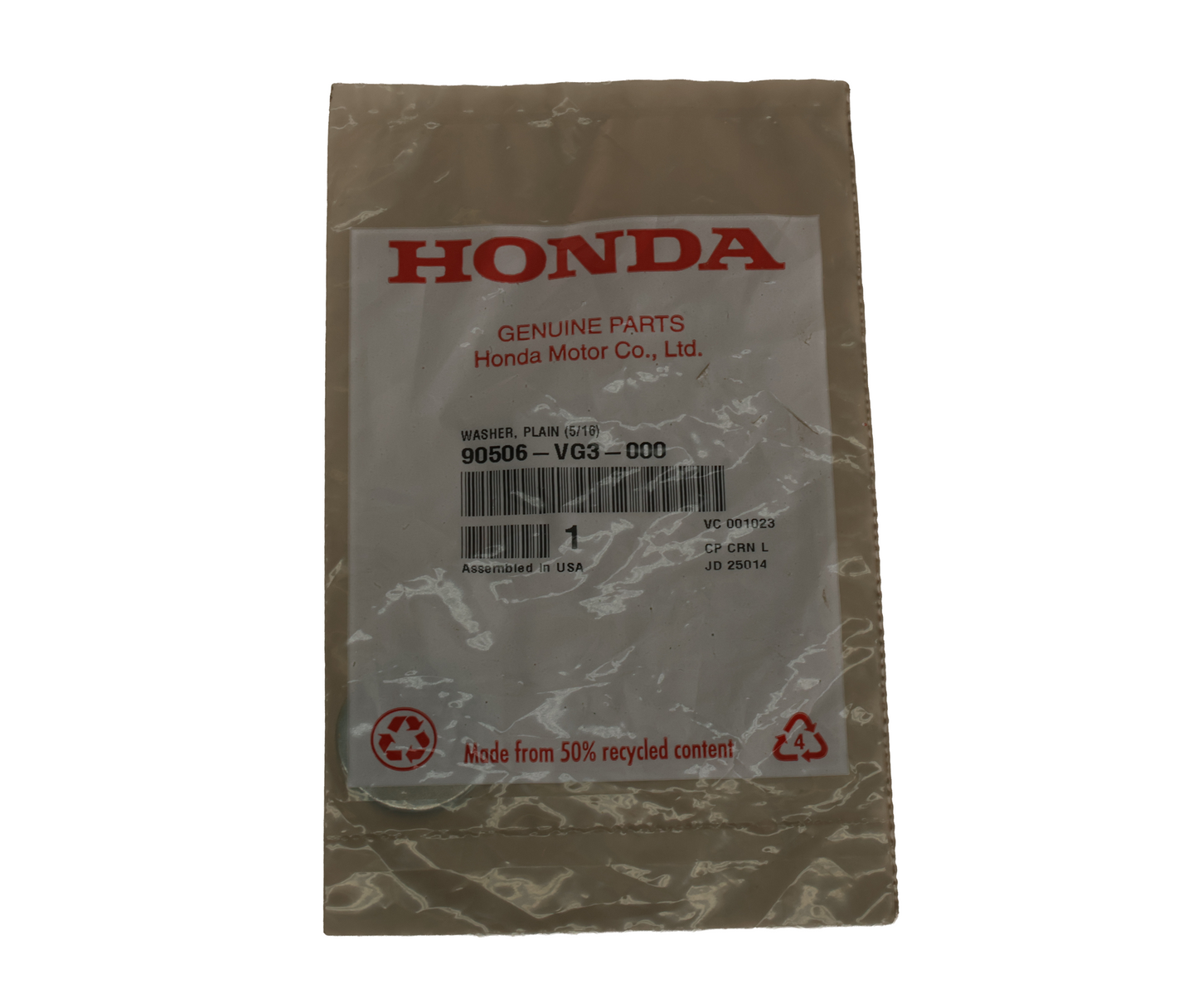 Honda Original Equipment  (5/16) Plain Washer - 90506-VG3-000