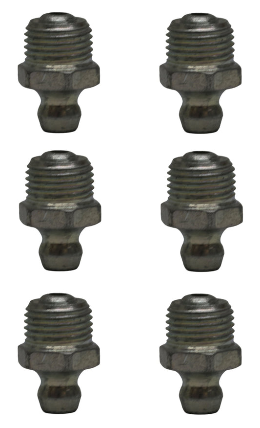 John Deere Original Equipment (6 PACK) Straight Lubrication Fitting - JD7759