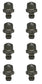 John Deere Original Equipment (8 PACK) Straight Lubrication Fitting - JD7759