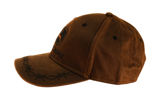 John Deere Mens Brown Oilskin Cap - LP41549