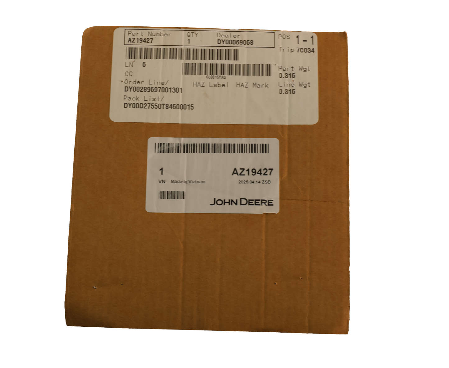 John Deere Original Equipment Ball Bearing - AZ19427